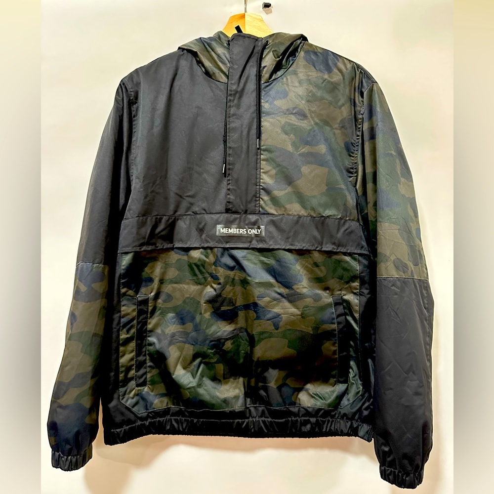 Members Only Camo popover jacket